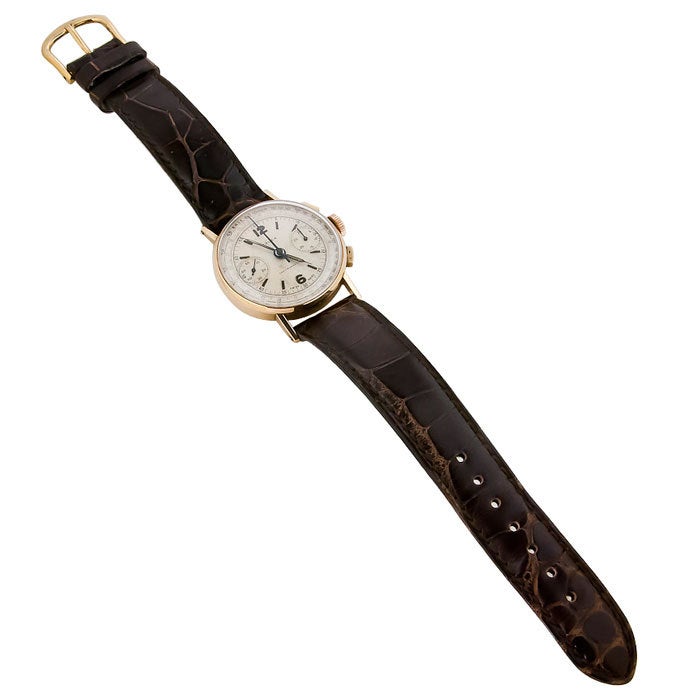 Women's ROLEX Yellow Gold Chronograph Wristwatch Ref 3484