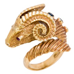 ZOLOTAS Gold Rams Head Ring