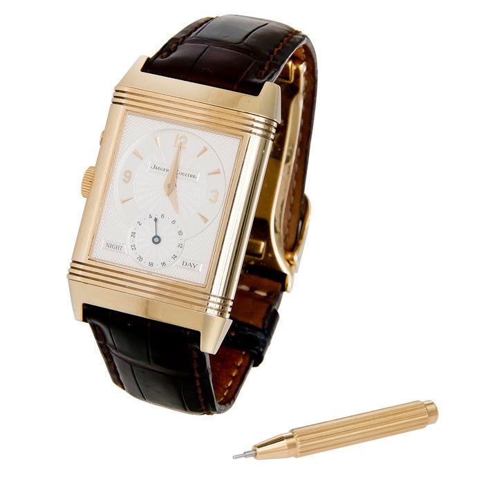 JAEGER-LECOULTRE Yellow Gold Day-Night Reverso Wristwatch