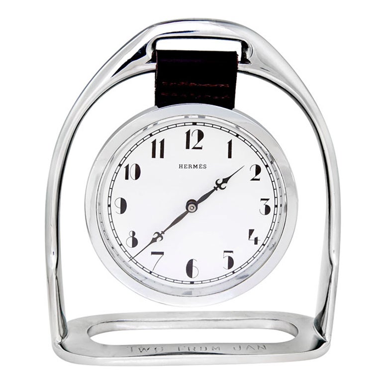 HERMES Stirrup Desk Clock at 1stdibs