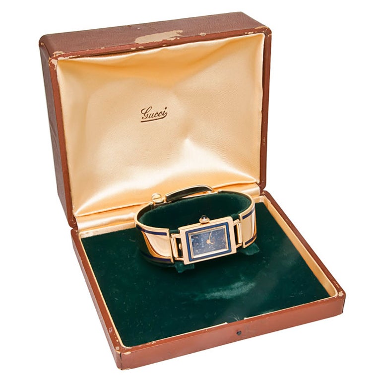 Gucci Yellow Gold and Enamel Wristwatch