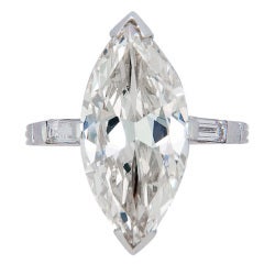 Art Deco 5.40 Carat Marquise Diamond Ring