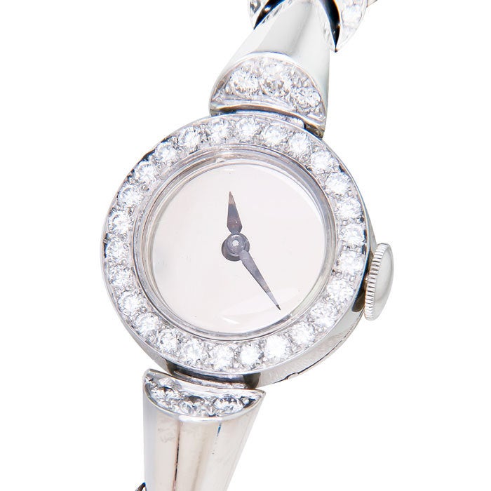 Oscar Heyman for Hamilton Lady's Platinum and Diamond Wristwatch