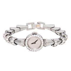 Oscar Heyman for Hamilton Lady's Platinum and Diamond Wristwatch