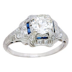 Art Deco Diamond Engagement Ring