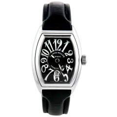 Vintage Franck Muller Stainless Steel Tonneau Conquistador Wristwatch
