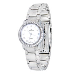 Blancpain Lady's Stainless Steel and Diamonds Wristwatch