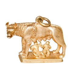 BULGARI  Romulus Remus Gold Pendant