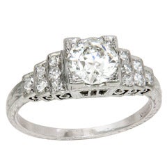 Antique Platinum & Diamond Engagement Ring