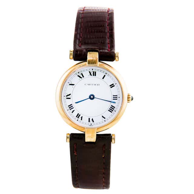 Cartier Lady's Yellow Gold Vendome Wristwatch at 1stDibs