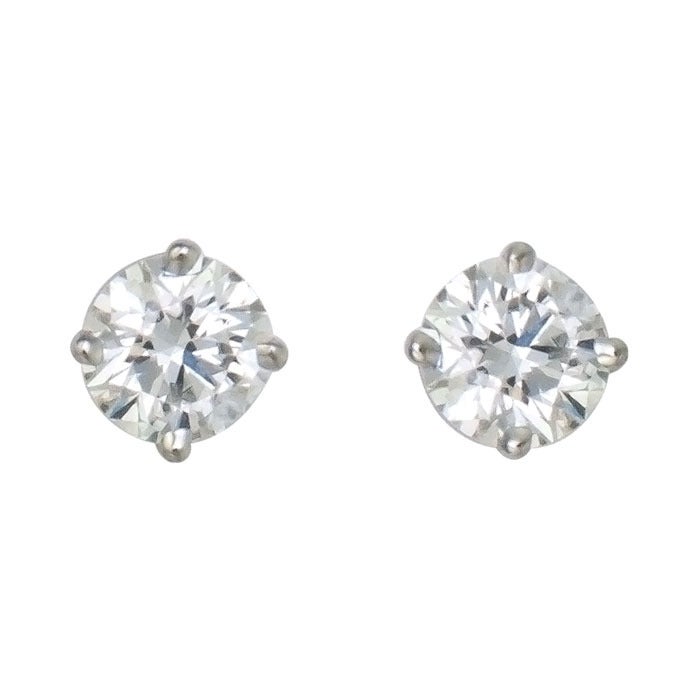 Tiffany & Company Diamond Stud Earrings:: Platin Einstellungen mit Schraube zurück:: Diamanten insgesamt .44 Karat. Farbe G-H und Klarheit Vs.