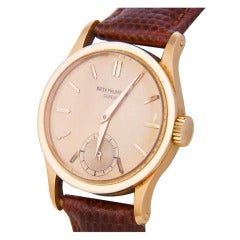 Patek Philippe Rose Gold Calatrava Wristwatch circa 1940s