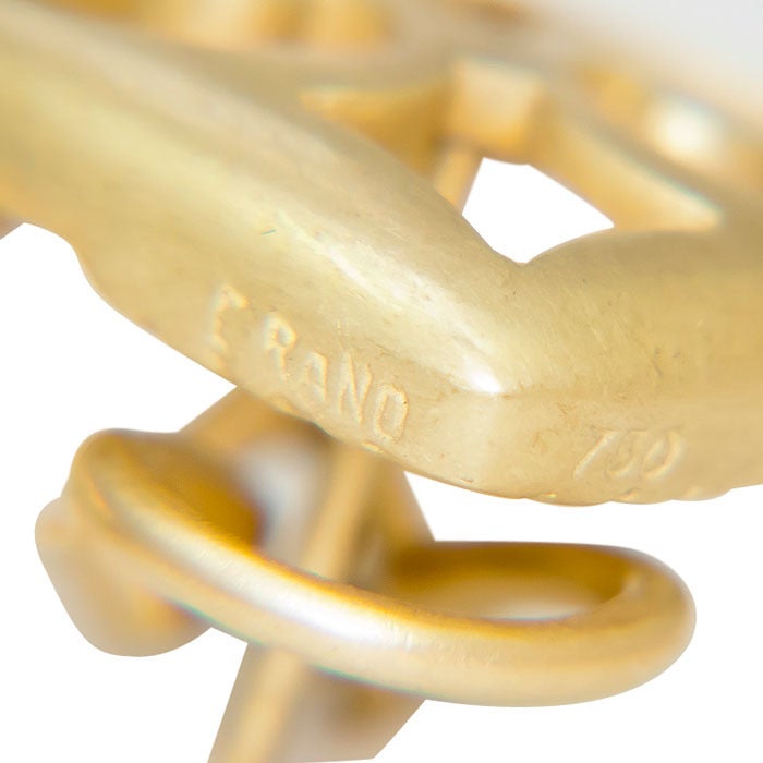 Elizabeth Rand Yellow Gold Drop Earrings In Excellent Condition In Chicago, IL
