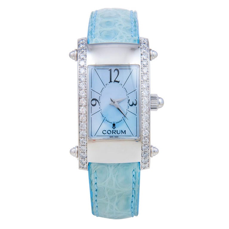 Corum Lady's 18k White Gold and Diamond Moonlight Watch