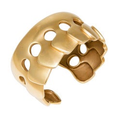 Elizabeth Rand Yellow Gold Sculptured Bracelet