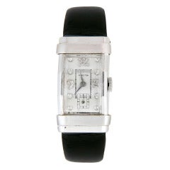 Hamilton White Gold and Diamond Top Hat Wristwatch