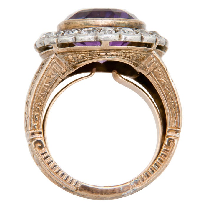 Amethyst Pearl Gold Ring Amethyst Pearl Gold Ring