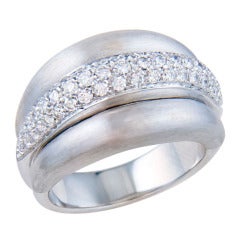Damiani Diamond and White Gold Cocktail Ring