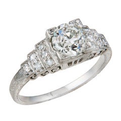Diamond Platinum Engagement Ring c1930