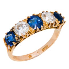 Sapphire Diamond Ring c1915