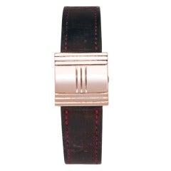 Hermès Montre-bracelet pour femme en or rose et paillettes