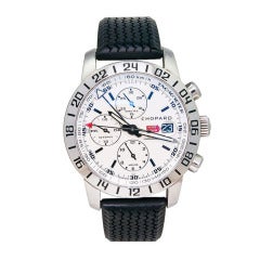 Chopard Montre-bracelet chronographe Mille Miglia GMT en acier inoxydable