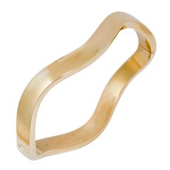 Tiffany & Co. Yellow Gold Wavy Bangle Bracelet