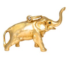 Cartier Large Yellow Gold Elephant Charm