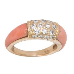 Van Cleef & Arpels Coral and Diamond Ring