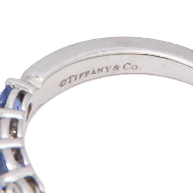 Women's Tiffany & Company Platinum Diamond Sapphire Band Ring