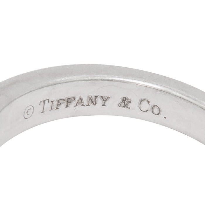Tiffany and Company White Gold Diamond Ruby Band Ring at 1stdibs