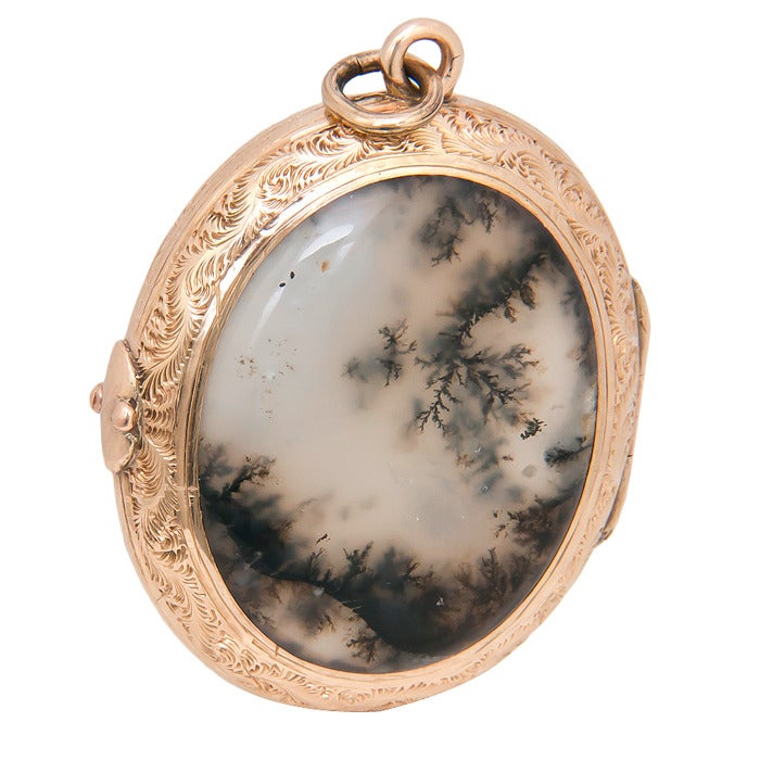 Victorian Quartz Gold Locket c1900