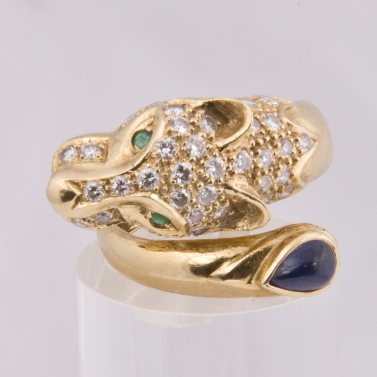 Multi-Gem Animal Ring