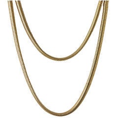 A Set of 14K Gold Snake Chains A Set of 14K Gold Snake Chains