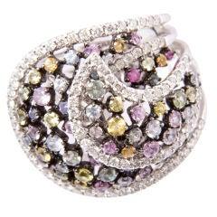 Paisley Sapphire and Diamond Ring