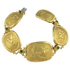 Regal Seidengang "athena" Gold Bracelet
