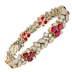 Fabulous Bracelet with Burma Rubies and Diamonds