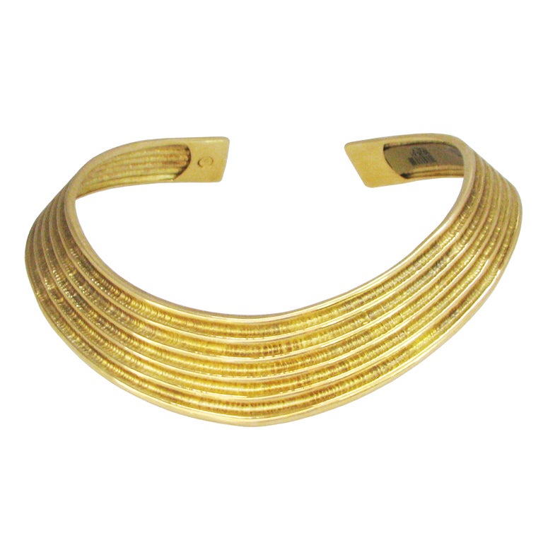 Sophisticated Gold Choker For Sale