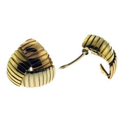 Tri-Color Gold Earrings