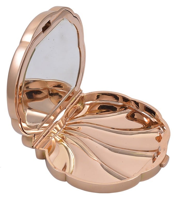 Pink Gold Compact with Diamonds and Citrines
