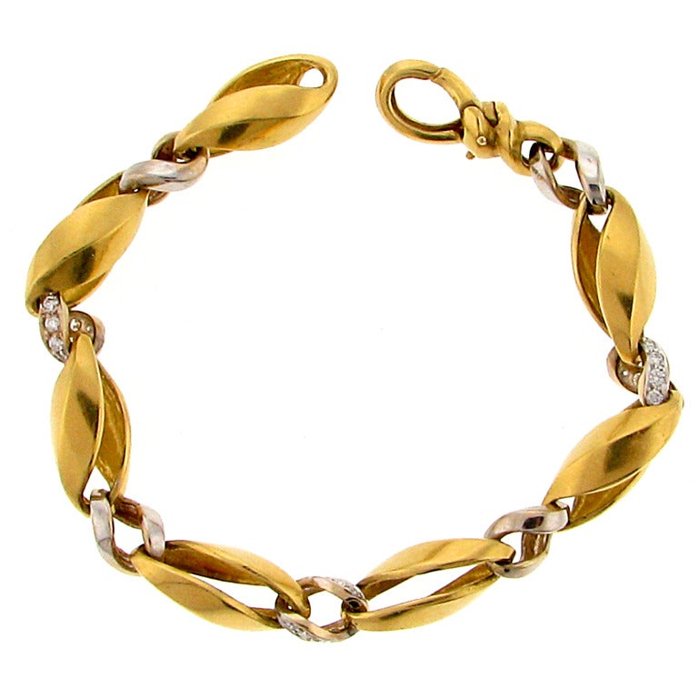  Gold Seidengang Fancy Link Bracelet For Sale