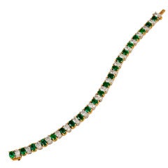 Oscar Heyman Emerald and Diamond Bracelet