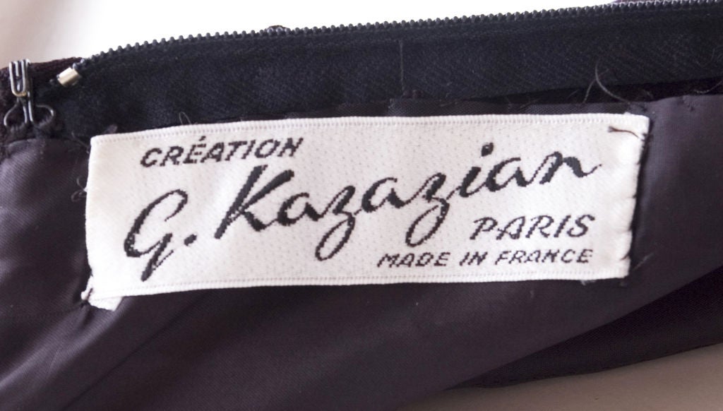 Crèation G. Kazazian - Paris! 1950s Cocktail Dress For Sale 3