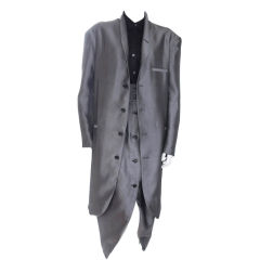 90’s Yohji Yamamoto Skirt Suit Silver Grey