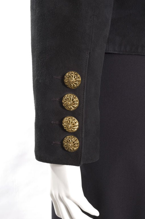 90's Yves Saint Laurent Embroidered Leather Jacket 4