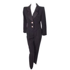 Early 90's Yves Saint Laurent Tuxedo Style Suit