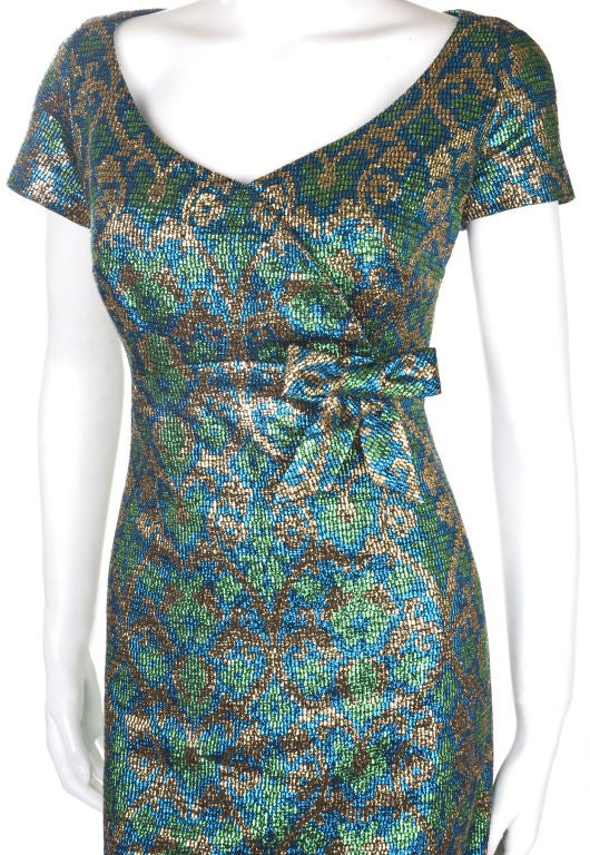 Women's Charles Ritter Couture  Brocade Cocktail Dress For Sale