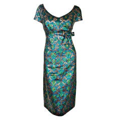 Charles Ritter Couture  Brocade Cocktail Dress