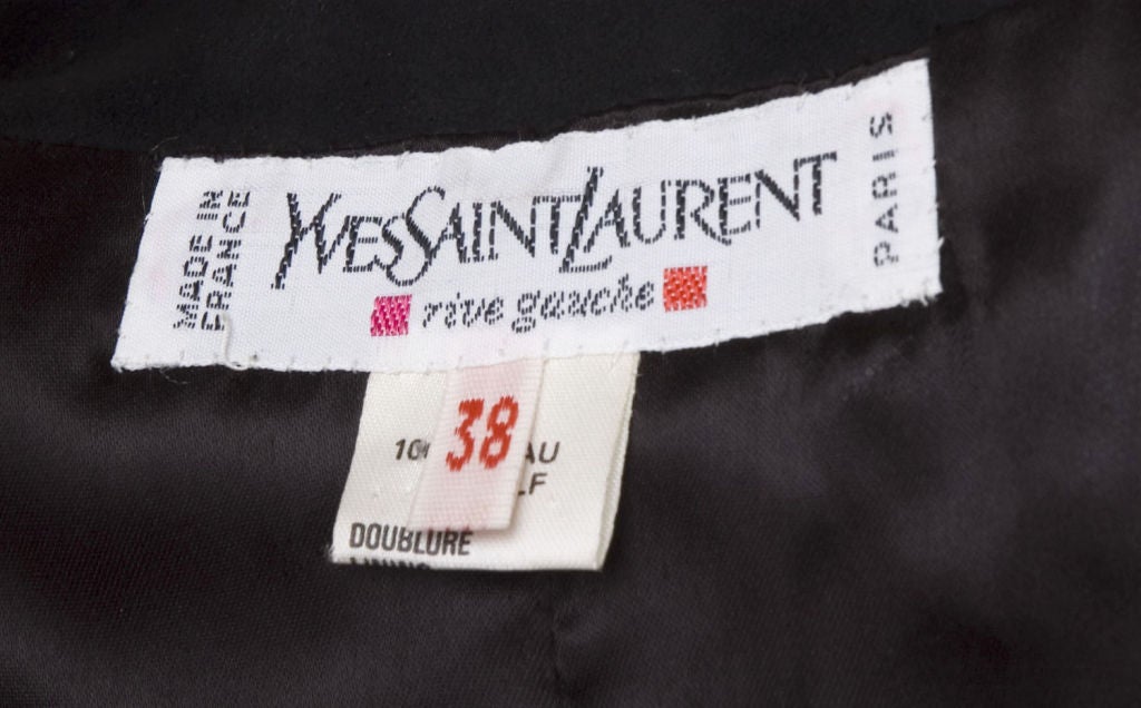 90's Yves Saint Laurent Embroidered Leather Jacket For Sale 4