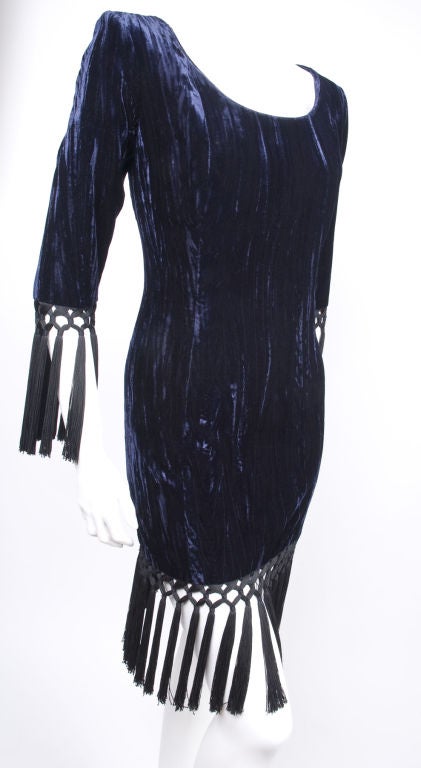 Women's Yves Saint Laurent Crash Velvet Cocktail Dress